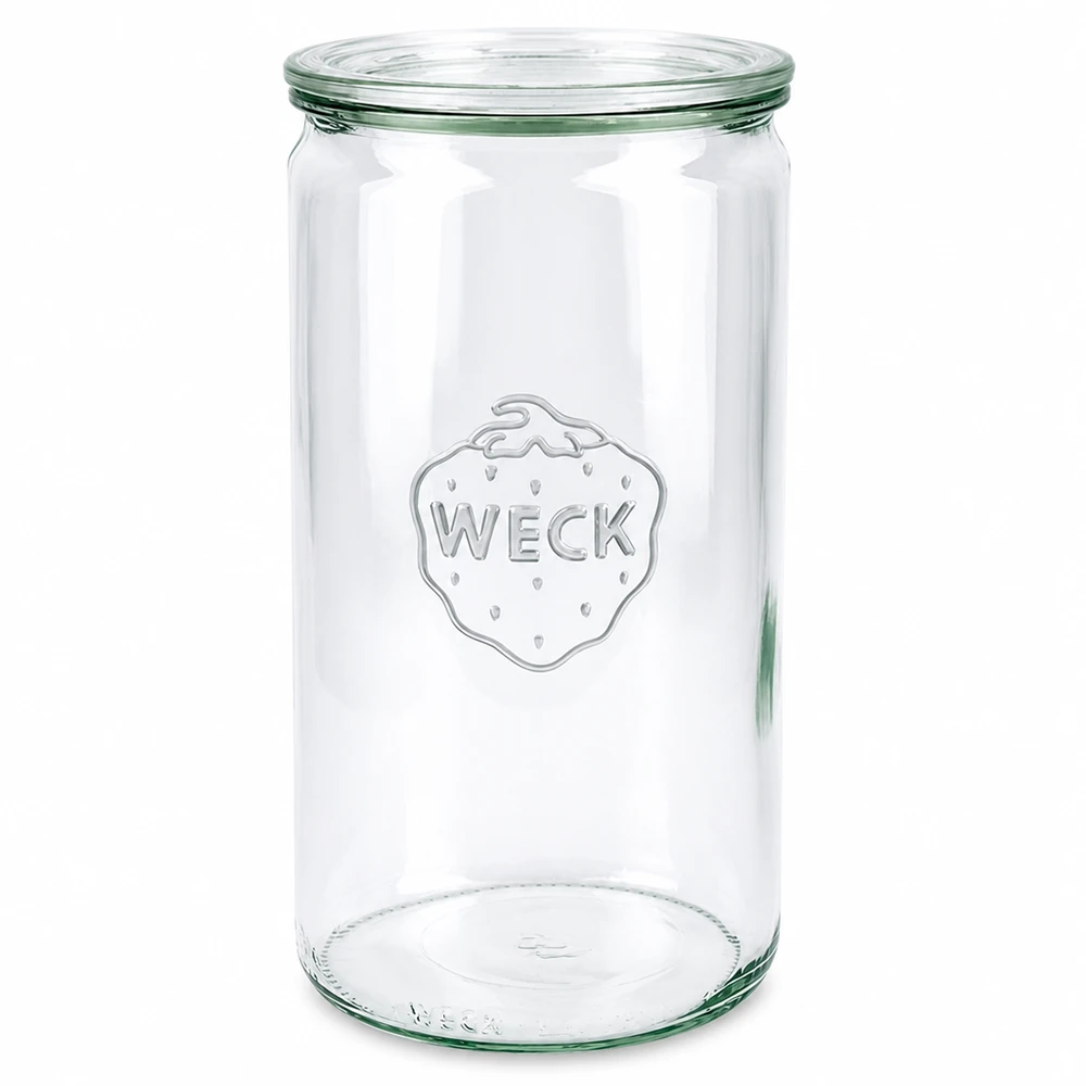1590ml cilinderglas met glazen deksel WECK RR100 WECK cilinderpot 1590ml met glazen deksel RR100 inmaakpot transparant lege voorraadpot inmaakpot