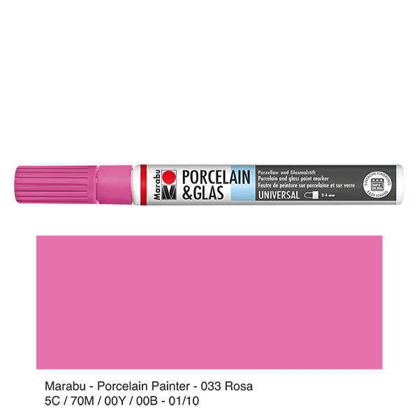 Krijt roze  1-2mm voor glas/porselein (033) Krijt roze  1-2mm voor glas/porselein (033)