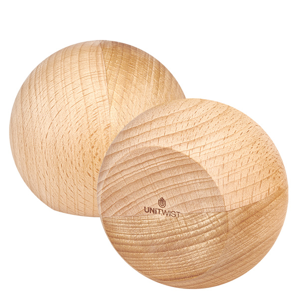 UNiTWIST Houten bal WECK RR80 UNiTWIST houten bal van beukenhout voor WECK RR80 potten - twee natuurlijke houten ballen met zichtbare nerf