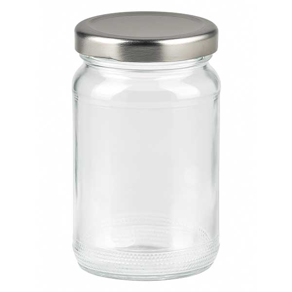 110ml rond glas met BasicSeal deksel zilver UNiTWIST