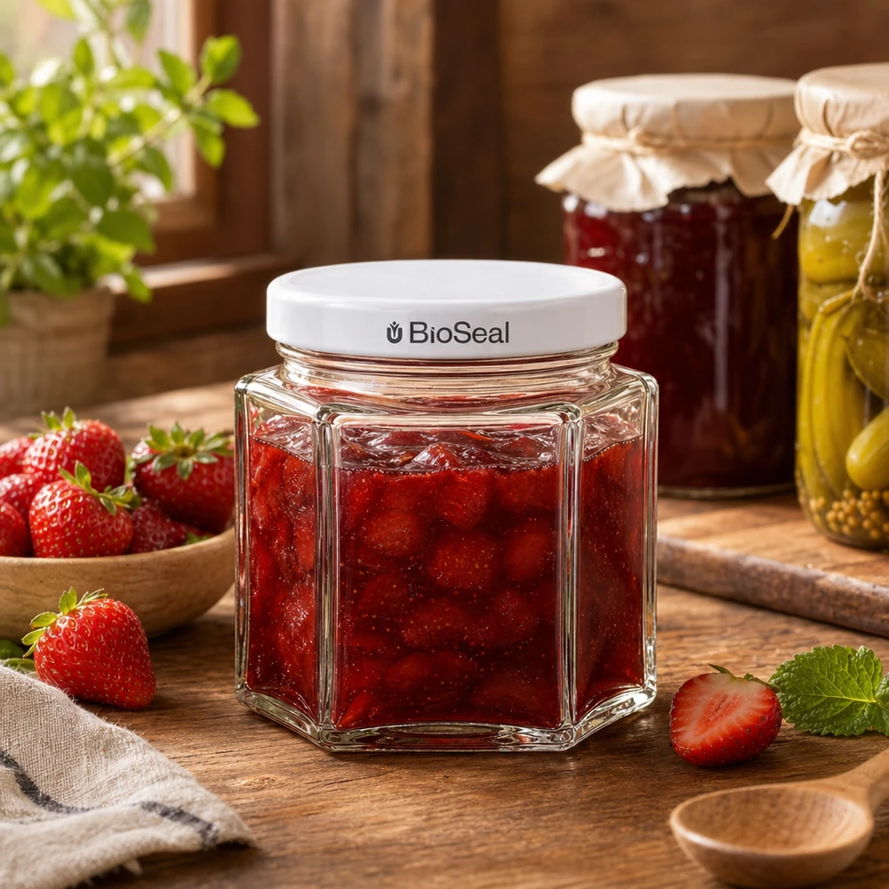 47ml hexaglas met BioSeal deksel wit UNiTWIST 47ml hexaglas met BioSeal deksel wit UNiTWIST