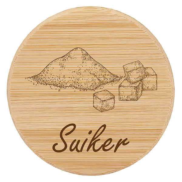 Houten deksel "Suiker" voor WECK RR100