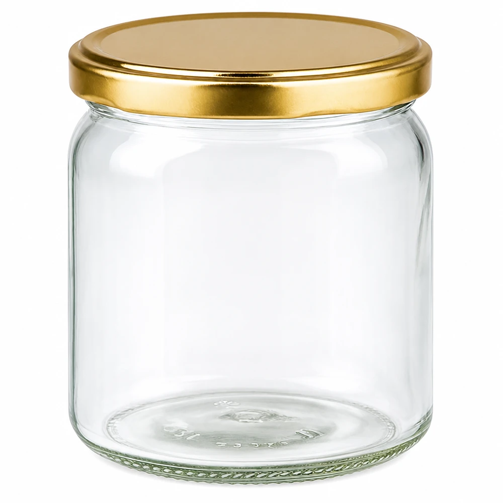 408ml rond glas met BasicSeal deksel goud UNiTWIST 408ml rond glas met BasicSeal deksel goud UNiTWIST