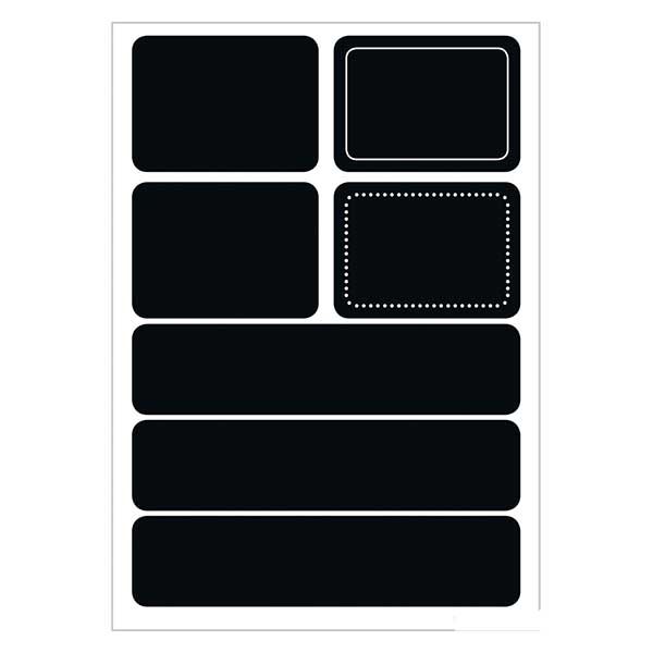 Schoolbord etiketten rechthoek (14 stickers) Schoolbord etiketten rechthoek (14 stickers)