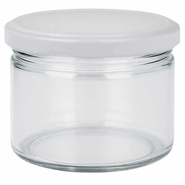 540ml rond glas met BasicSeal deksel wit UNiTWIST