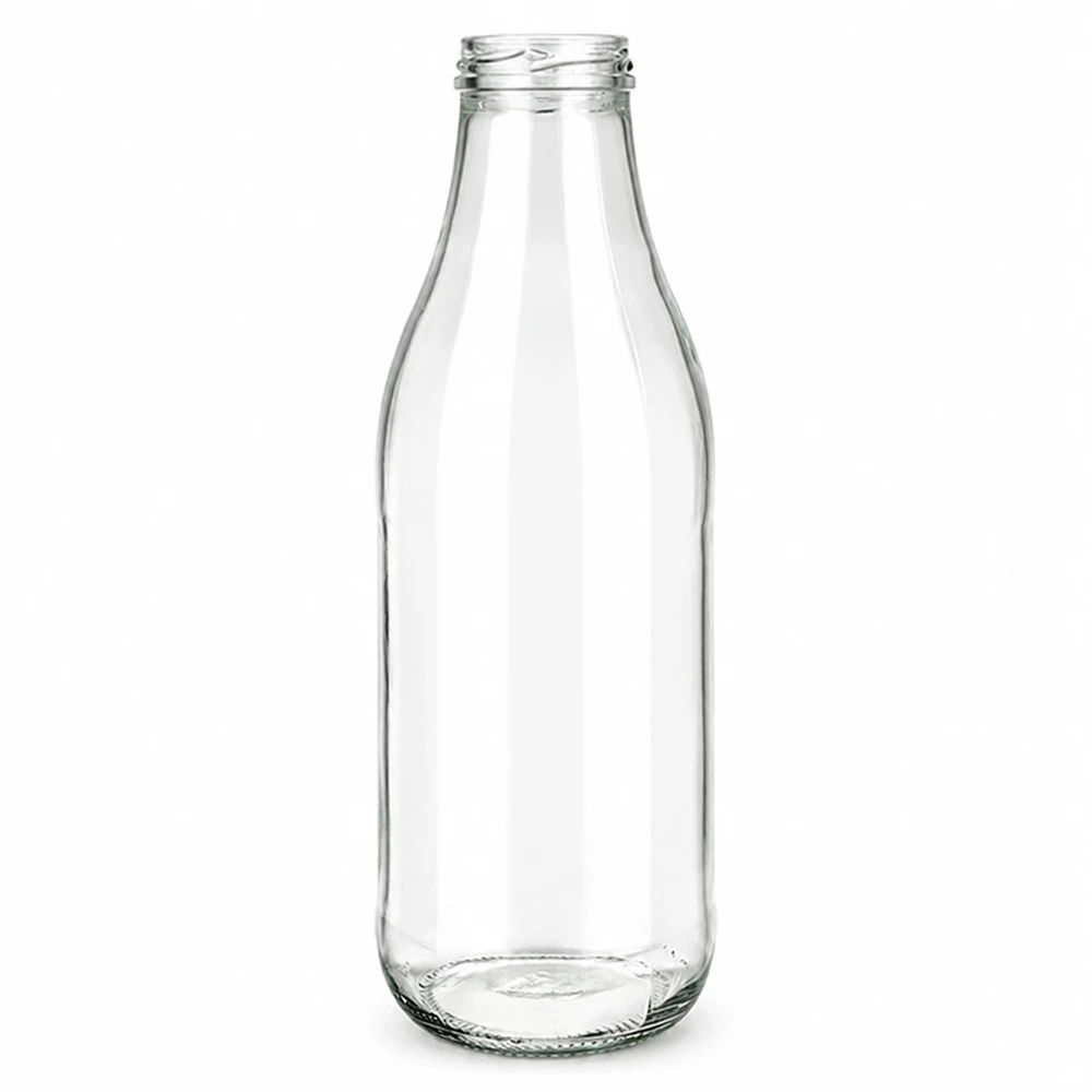 1000ml fles zonder deksel (TO48) UNiTWIST 1000ml glazen fles zonder deksel TO48 UNiTWIST transparante lege melkfles heldere glazen drankfles