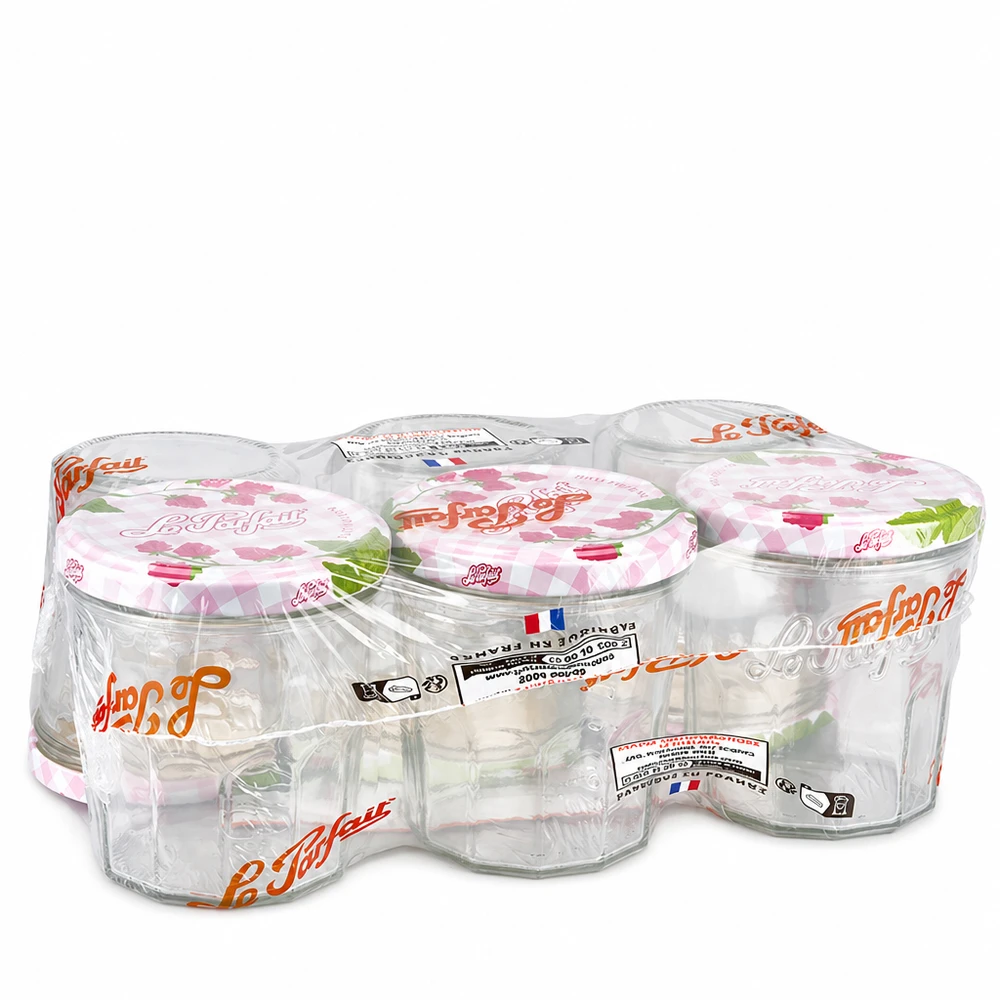 Le Parfait® Jam 324 ml Ø82 mm confituurpot Le Parfait bekers van 324 ml in een verpakking van 6 met schroefdeksel, verpakt in folie voor jam en conserven