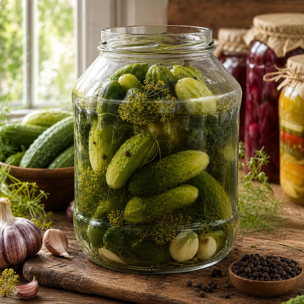 UNiTWIST Runda2650 2650ml pot met augurken dille knoflook Inmaak TO100