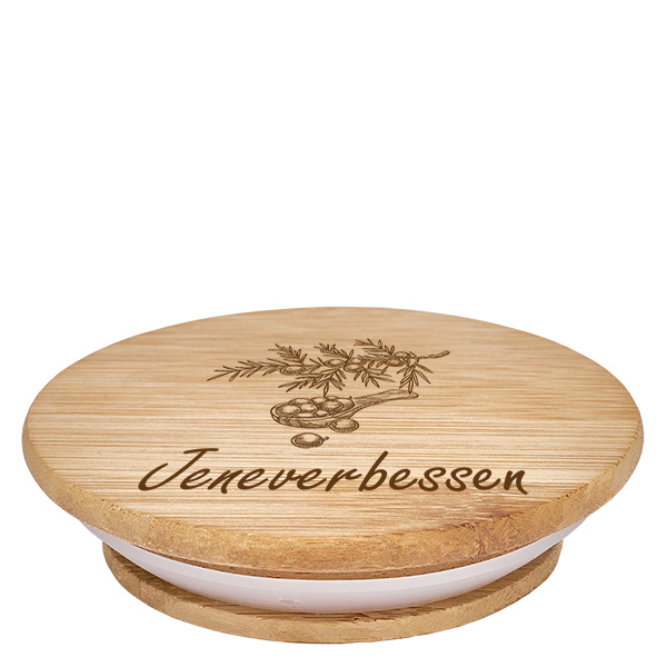 Houten deksel "Jeneverbessen" voor WECK RR60 Houten deksel "Jeneverbessen" voor WECK RR60