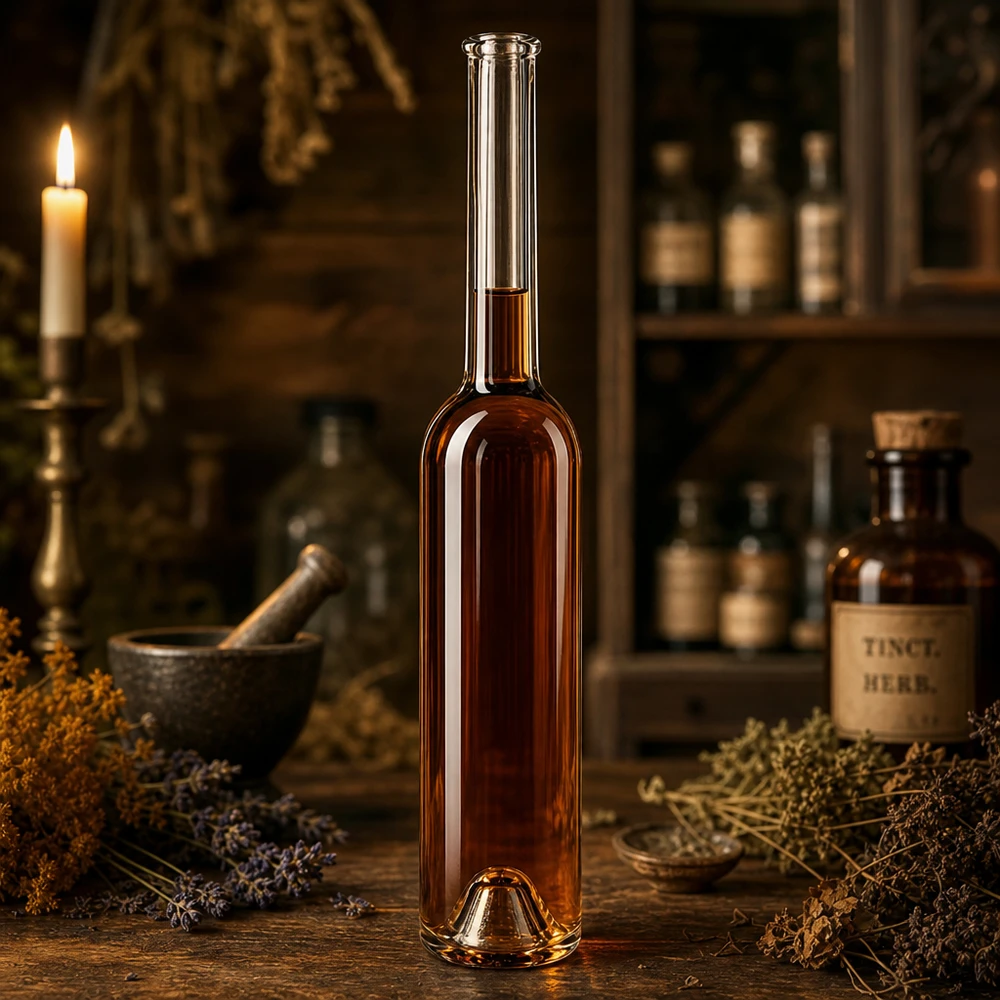 100 ml glazen fles Hugo zonder sluiting UNiTWIST® 100ml glazen fles Hugo bruin amber apothekersontwerp Kruidentinctuur productie UNiTWIST zonder dop Product afbeelding 3