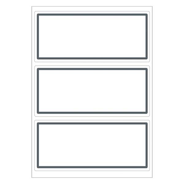 Universele etiketten wit/grijs (18 stickers) 82x36mm
