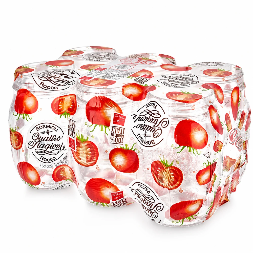 Quattro Stagioni inmaakpot 500ml met aardbeienmotief Bormioli Rocco voorraadpot voor inmaken en koken