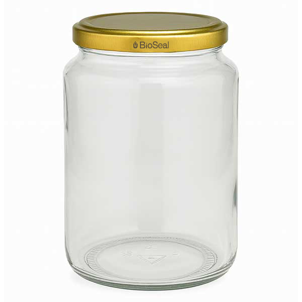 795ml rond glas met BioSeal deksel goud UNiTWIST