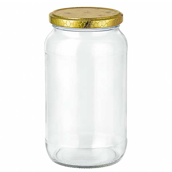 1062ml rond glas met BasicSeal deksel Honingraat UNiTWIST