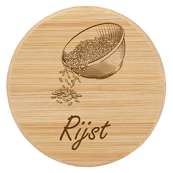 Houten deksel "Rijst" voor WECK RR100