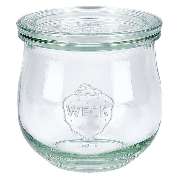 370ml tulpenglas met glazen deksel WECK RR80 WECK tulpenpot 370ml met glazen deksel RR80 inmaakpot transparant voor conserveren en bewaren