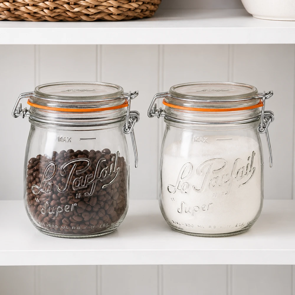 Le Parfait® pot 750 ml Ø85 mm voorraad 750ml Le Parfait Super voorraadpot met draaidop Koffiebonen Meel Keuken voorraadpot Inmaakpot