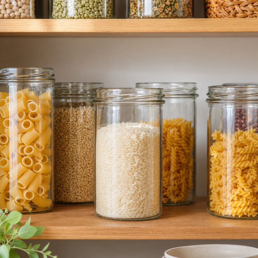 UNiTWIST Sturz435 potten 435ml TO82 voor het georganiseerd bewaren van pasta, rijst en granen in voorraadkasten