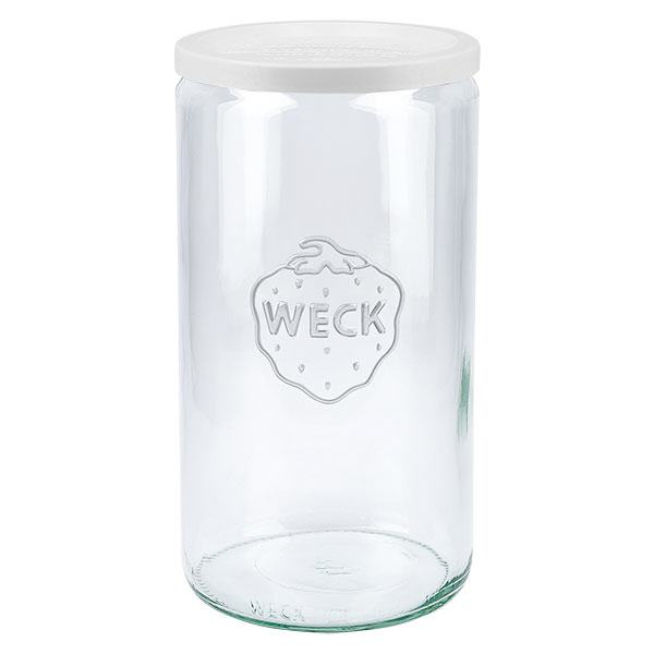 1590ml cilinderglas met vershouddeksel WECK RR100