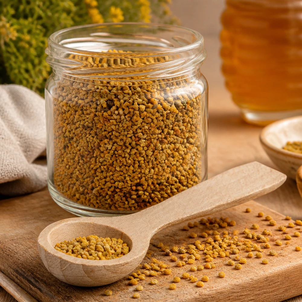 Houten schep maat S lepelvorm - 77mm lang Houten schep S voor het afmeten van bloemstuifmeel uit glazen pot natuurlijk beukenhout keukenhulpje voor superfoods