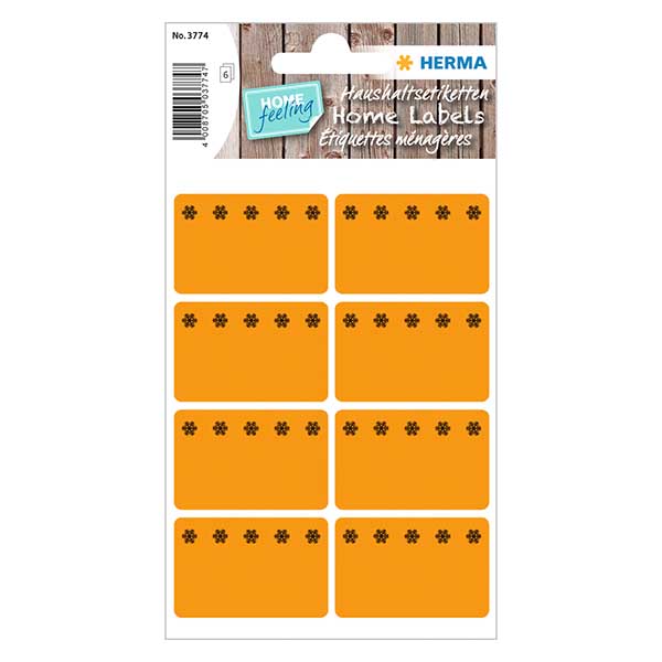 Diepvries etiketten oranje (48 stickers) 26x40mm