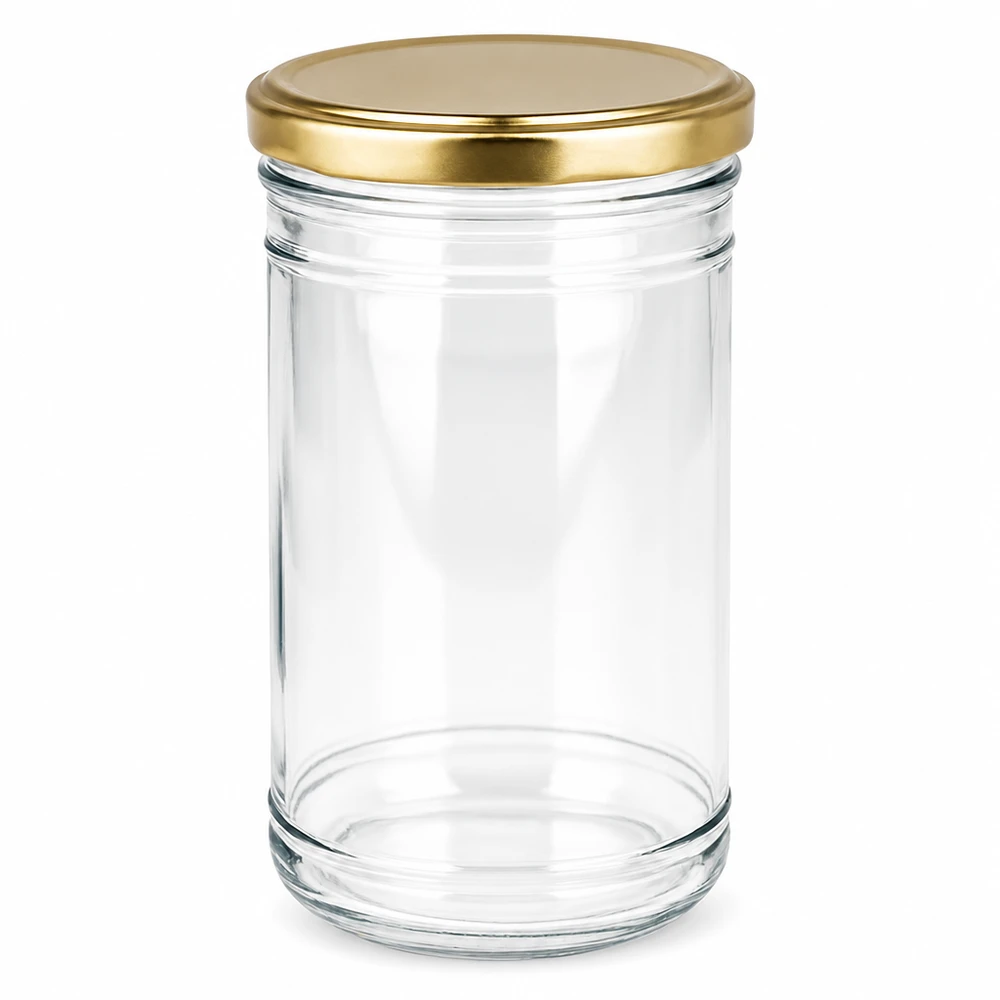 1053ml beker met BasicSeal deksel goud UNiTWIST Lege 1053ml mason jar met gouden BasicSeal deksel voor het conserveren en inblikken van voedsel